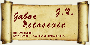 Gabor Milošević vizit kartica